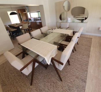 Table en verre trompé 8 Personnes