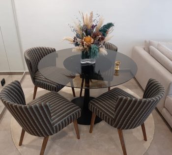Table en verre ronde