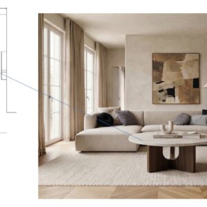 Appartement Type A une chambre salon salle a manger