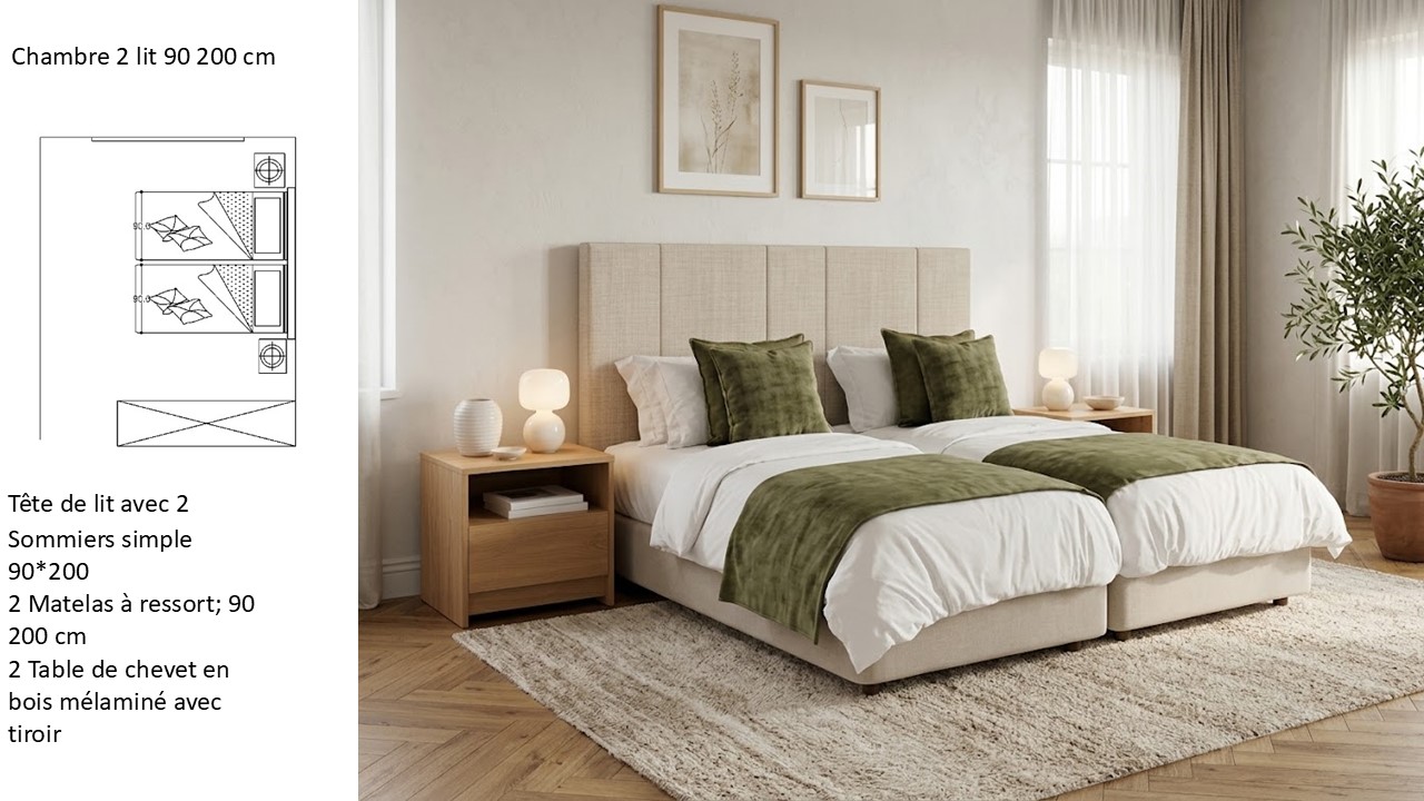 Appartement Type B 2 chambres salon salle a manger – Image 3