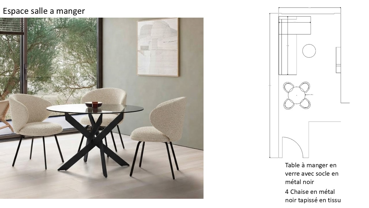 Appartement Type A une chambre salon salle a manger – Image 3